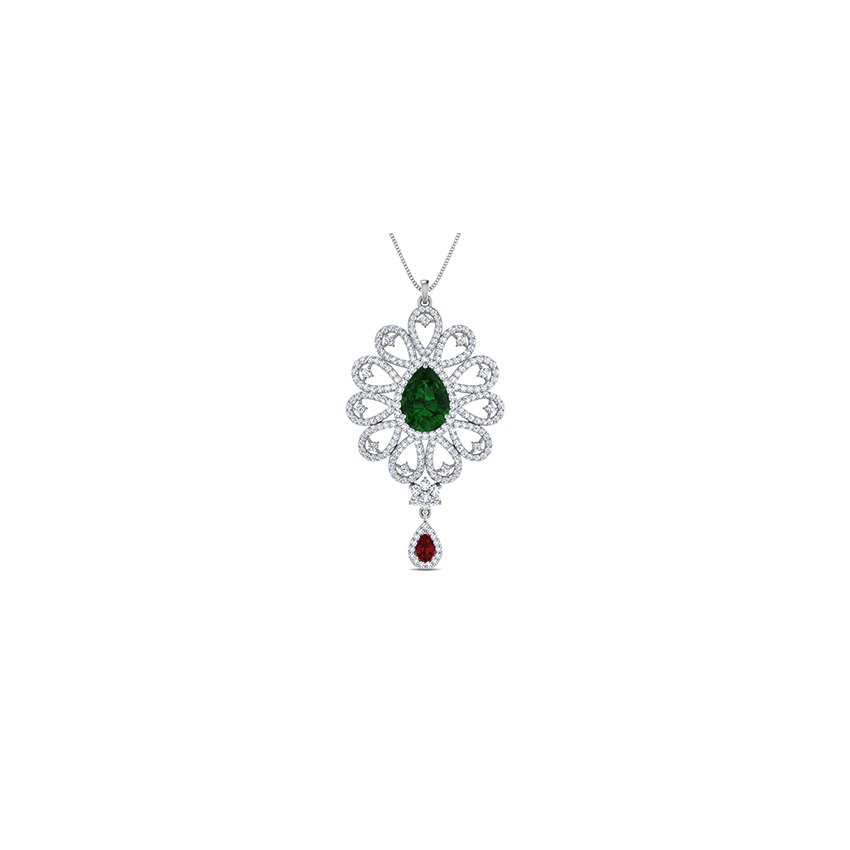 Celestial Crest Diamond Pendant Set