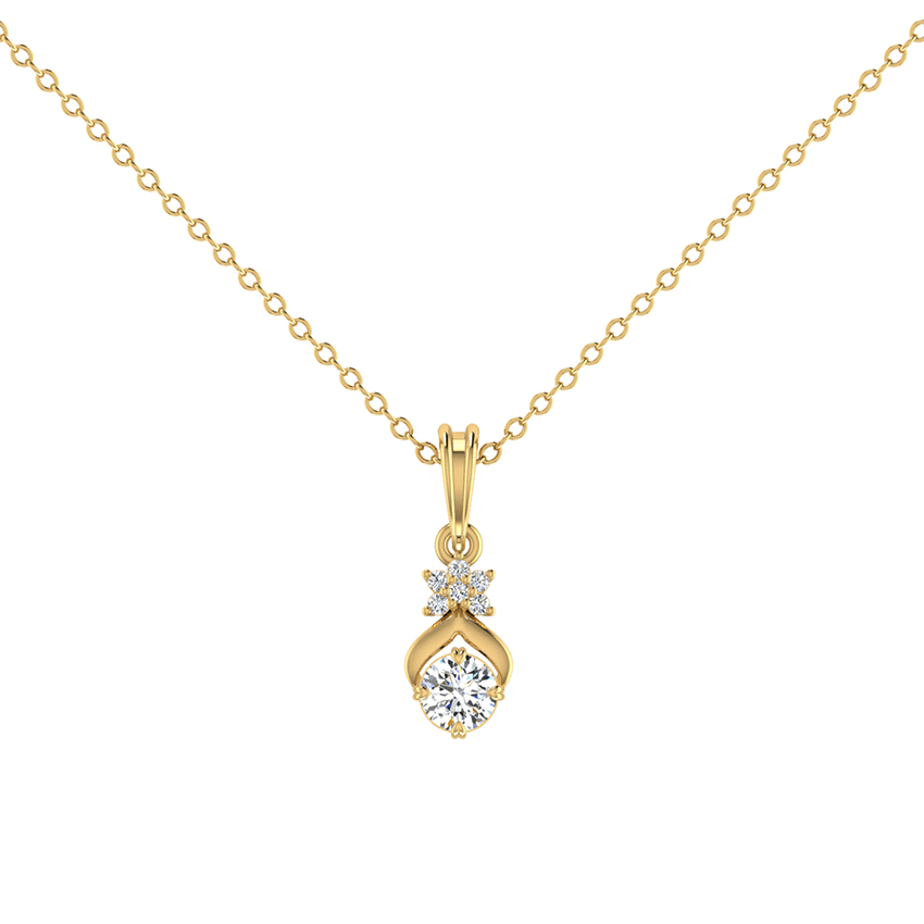 Golden Orchid Pendant Set