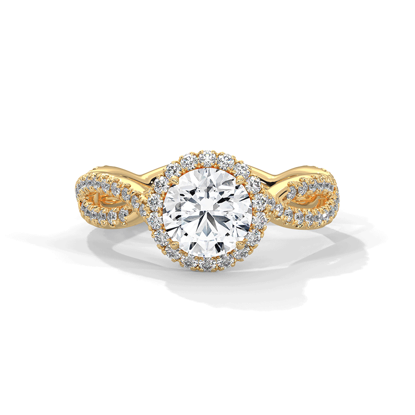 Shimmer Round Solitaire Diamond Ring