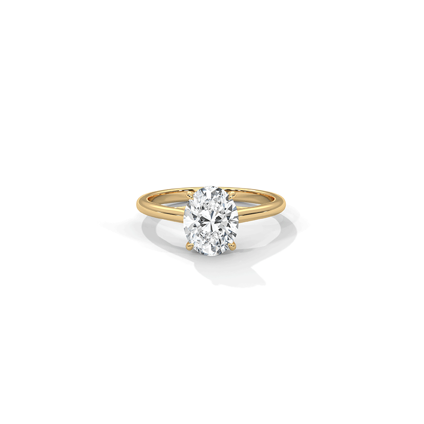 Muse Oval Solitaire Diamond Ring