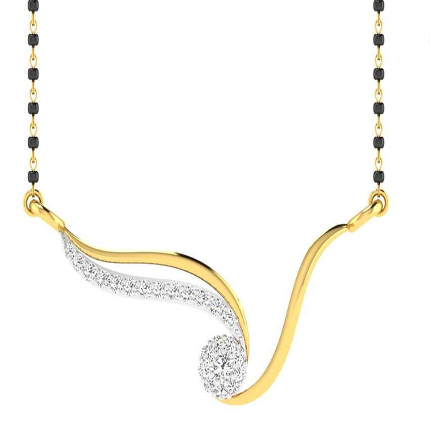 True Flame Diamond Mangalsutra Set