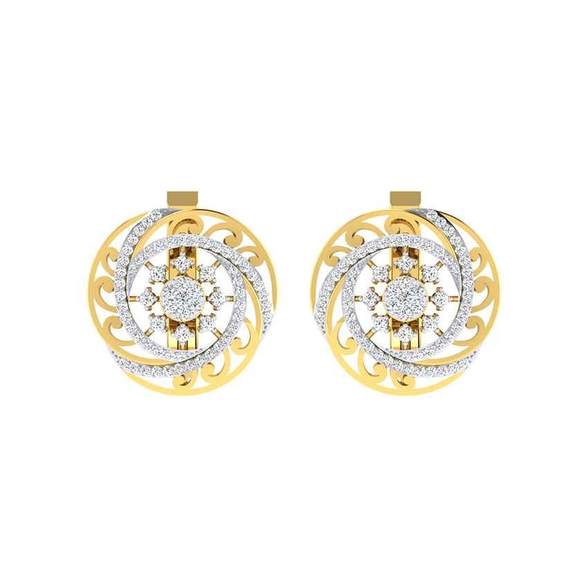 Mystic Hoop Diamond Earrings Bali