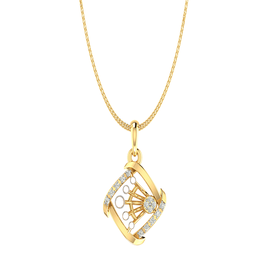 Twilight Blossom Diamond Pendant