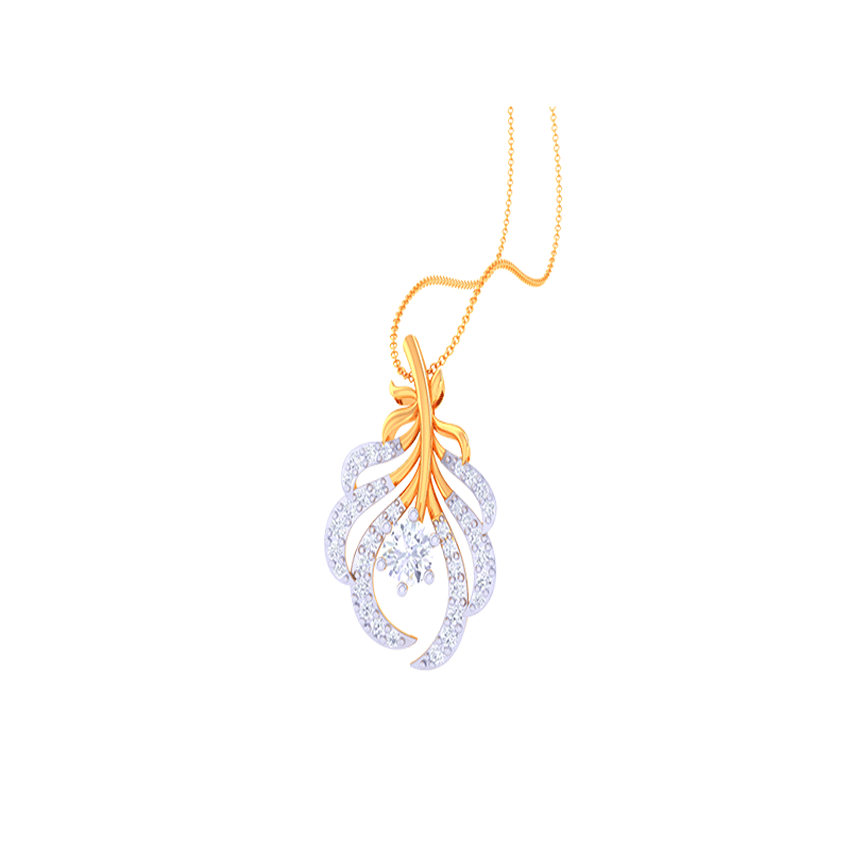 Diamond Halo Drift Pendant