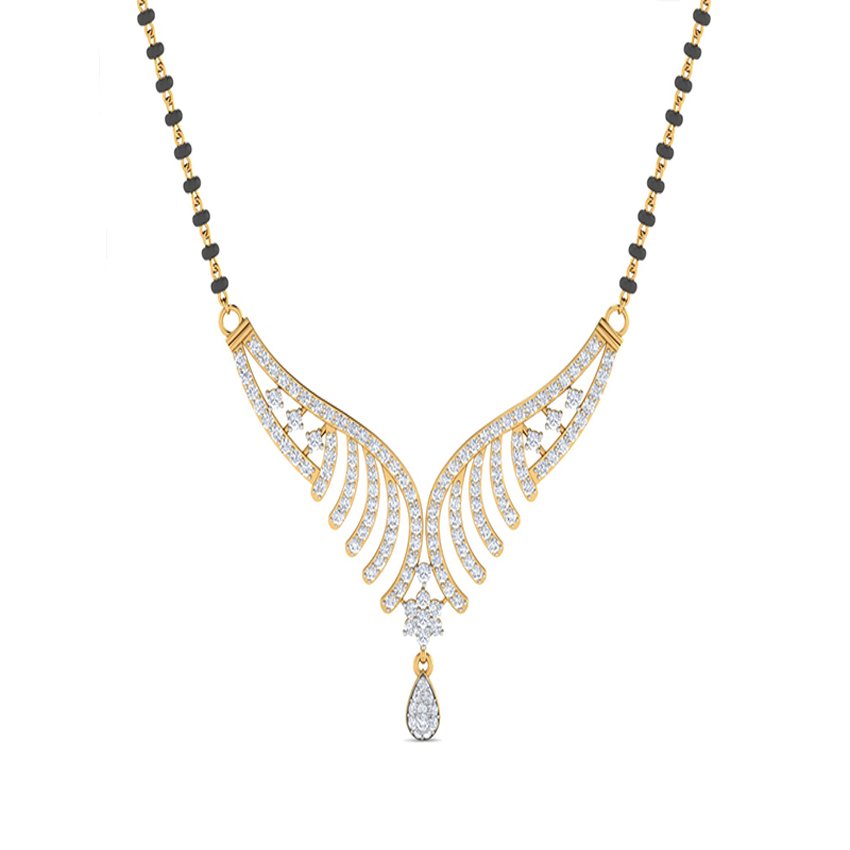 Gleam Line Diamond Mangalsutra Set