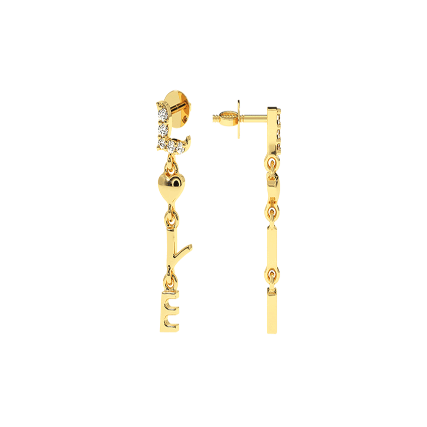 Loyal Heart Diamond Love Earrings
