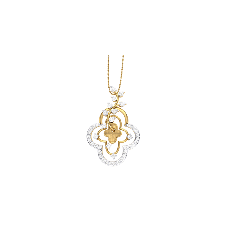 Citrine Spark Diamond Pendant