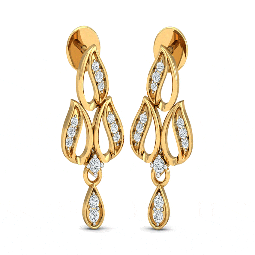 Temple Shine Diamond Earrings