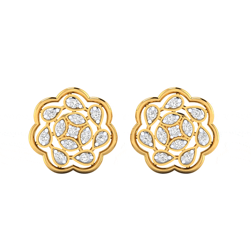 Lustrous Bloom Diamond Earrings Tops