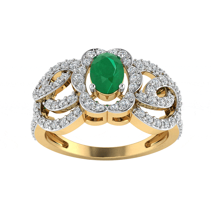 Crimson Fire Diamond Cocktail Ring