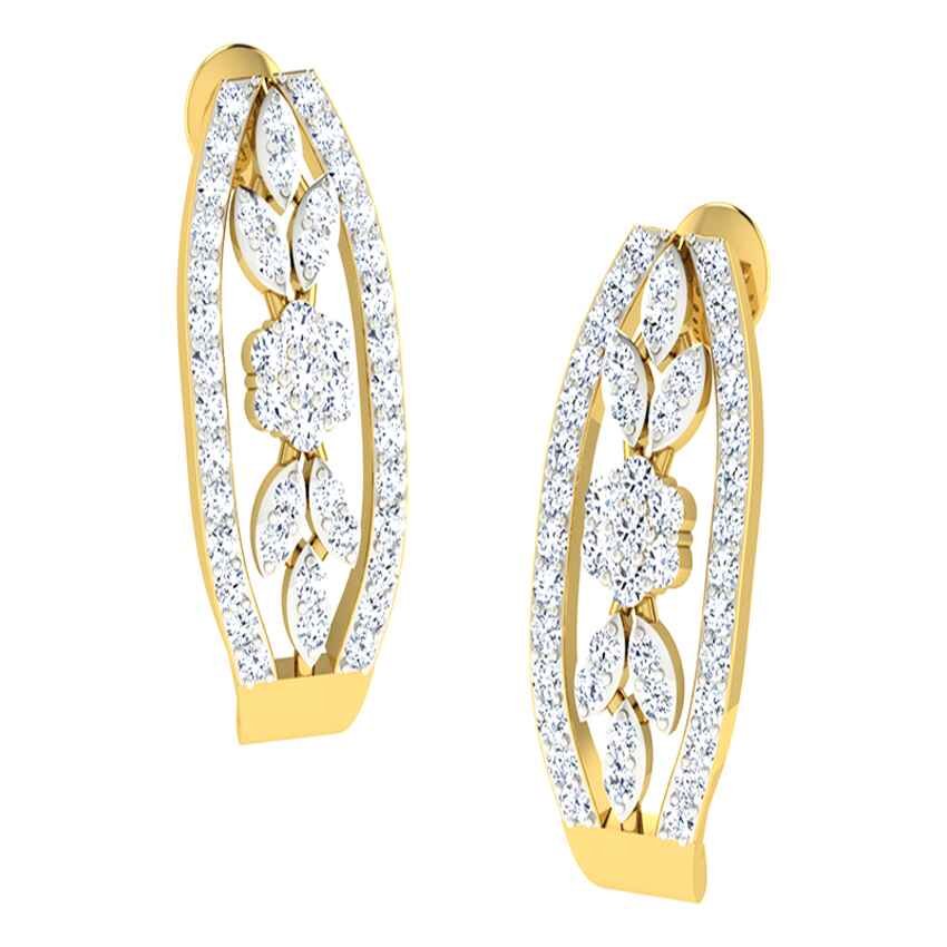 Diamond Glossy Hoop Earrings
