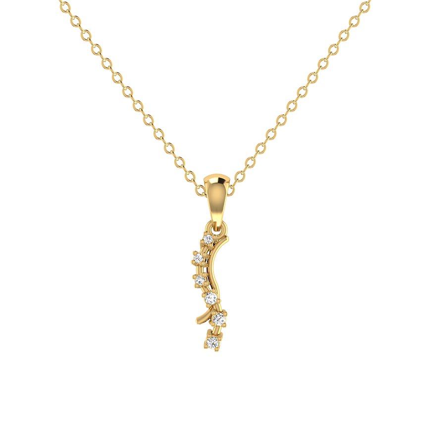 Sunlit Dance Diamond Pendant