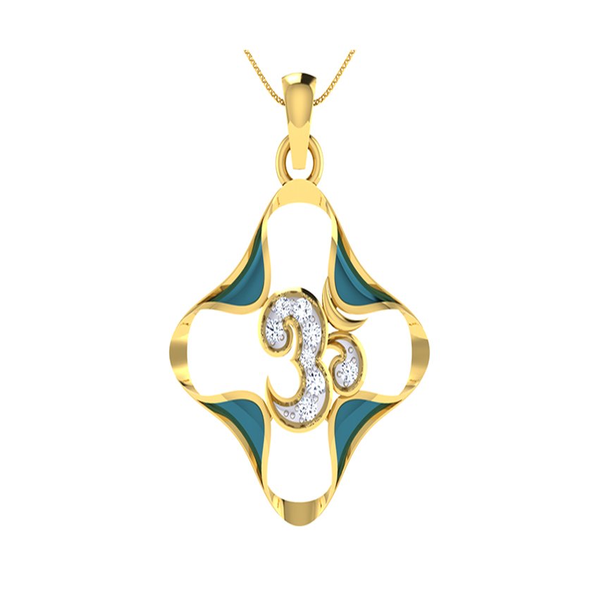 Pristine Om Diamond Pendant