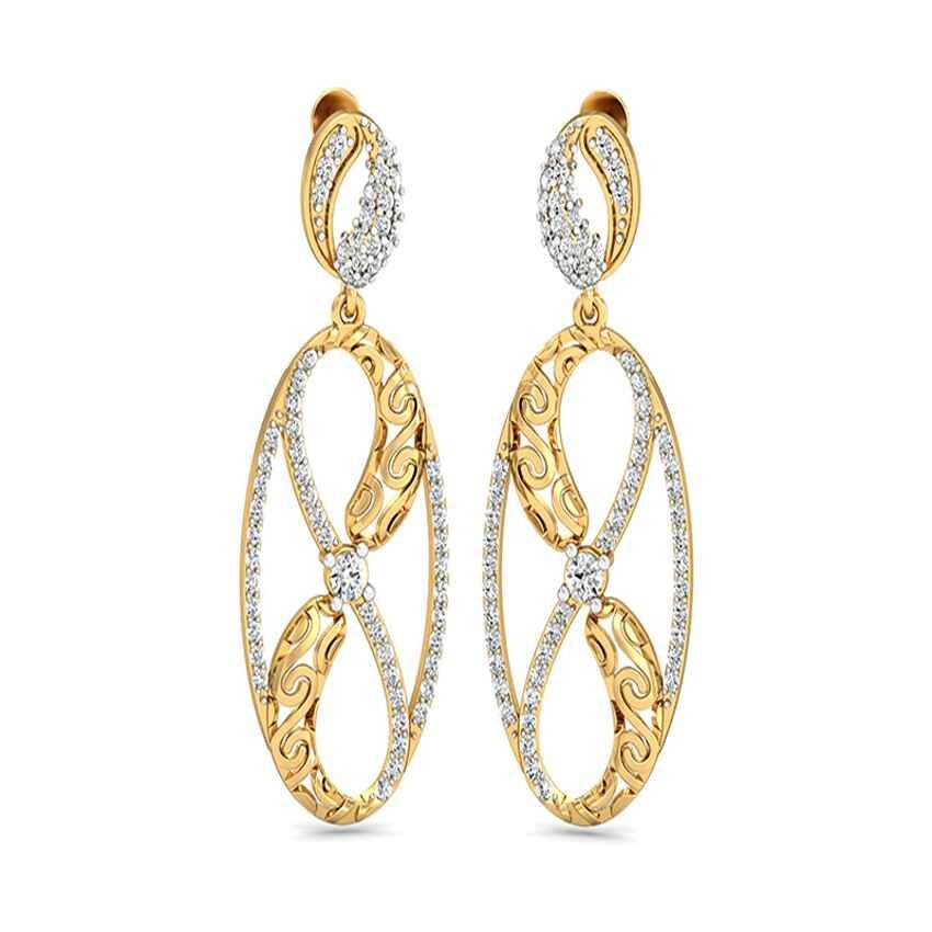 Diamond Twirl Earrings
