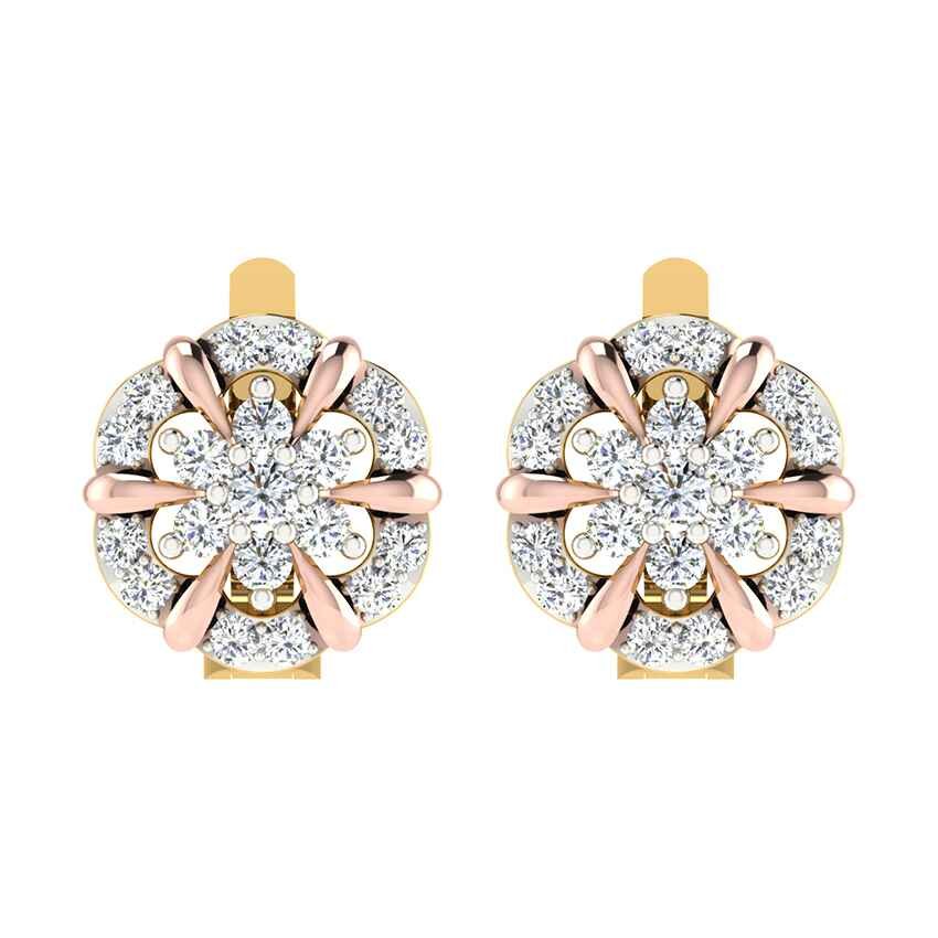 Sunlit Hoop Diamond Earrings Bali
