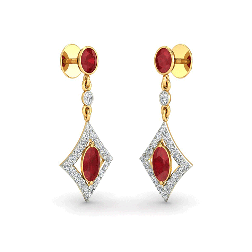 Radiant Diamond Gem Aura Earrings