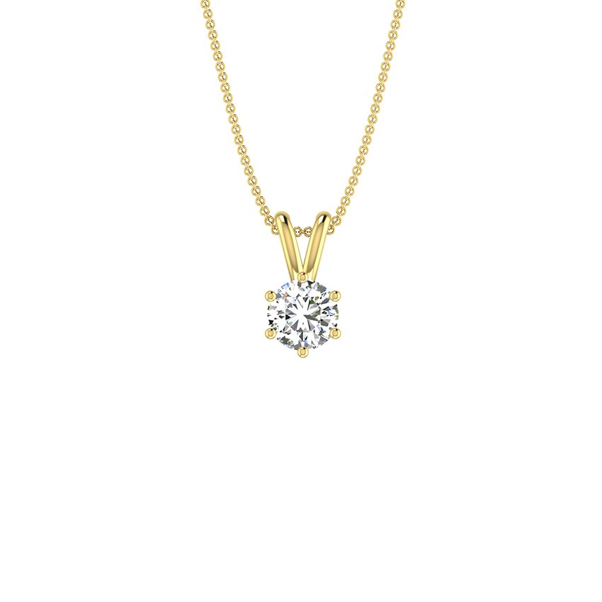 Aura Solitaire Diamond Pendant