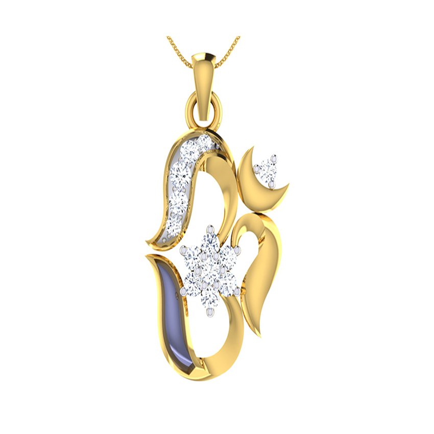Diamond-Encrusted OM Pendant