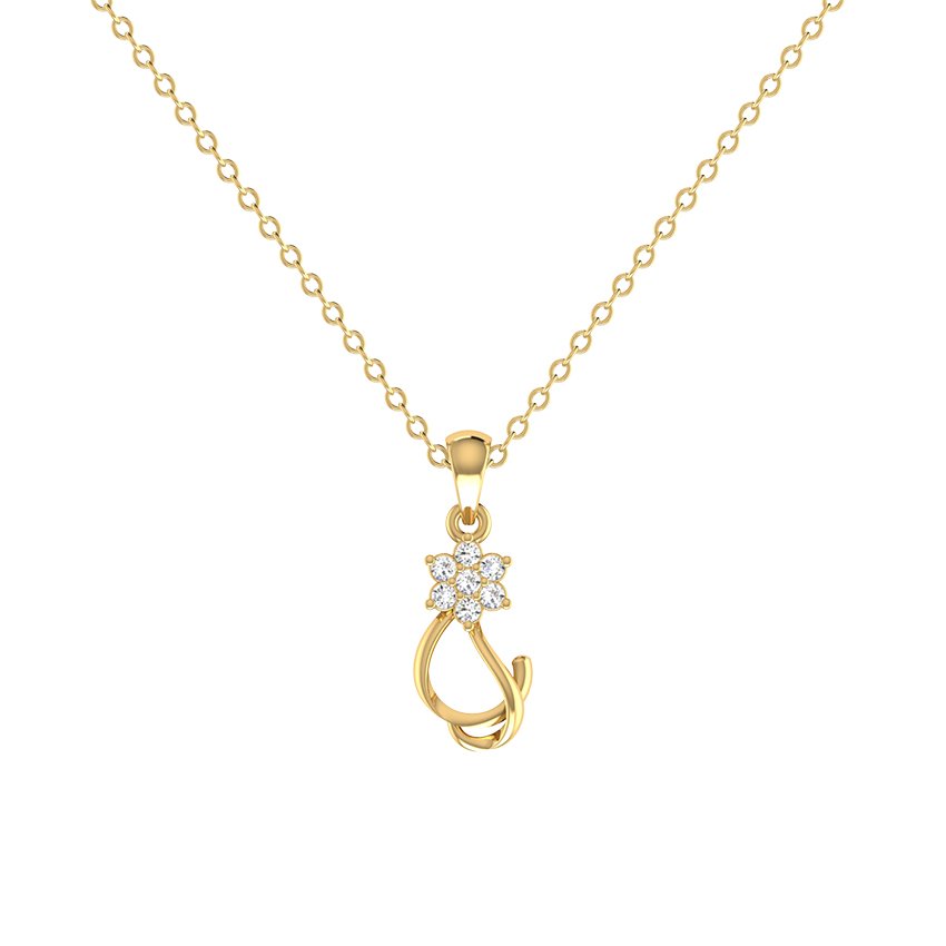 Rose Touch Diamond Pendant