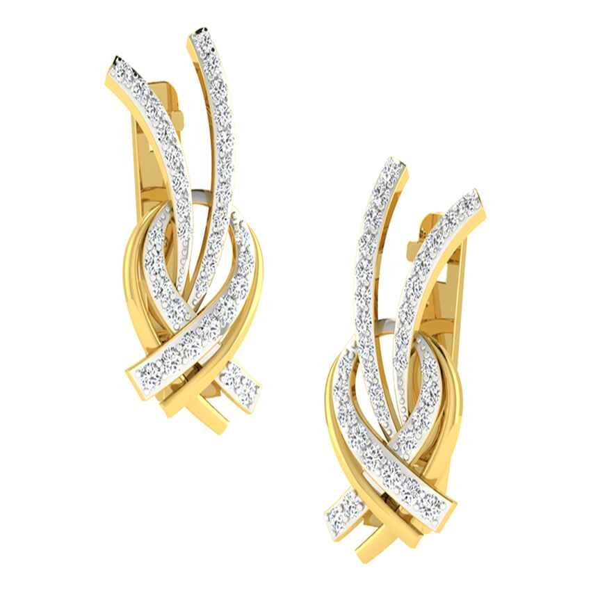 Diamond Lustrous Hoop Earrings