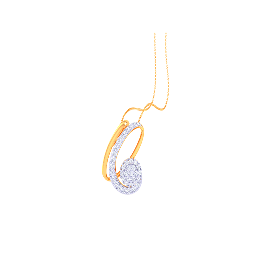Diamond Opal Ray Pendant