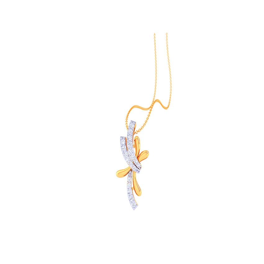 Diamond Golden Beam Pendant