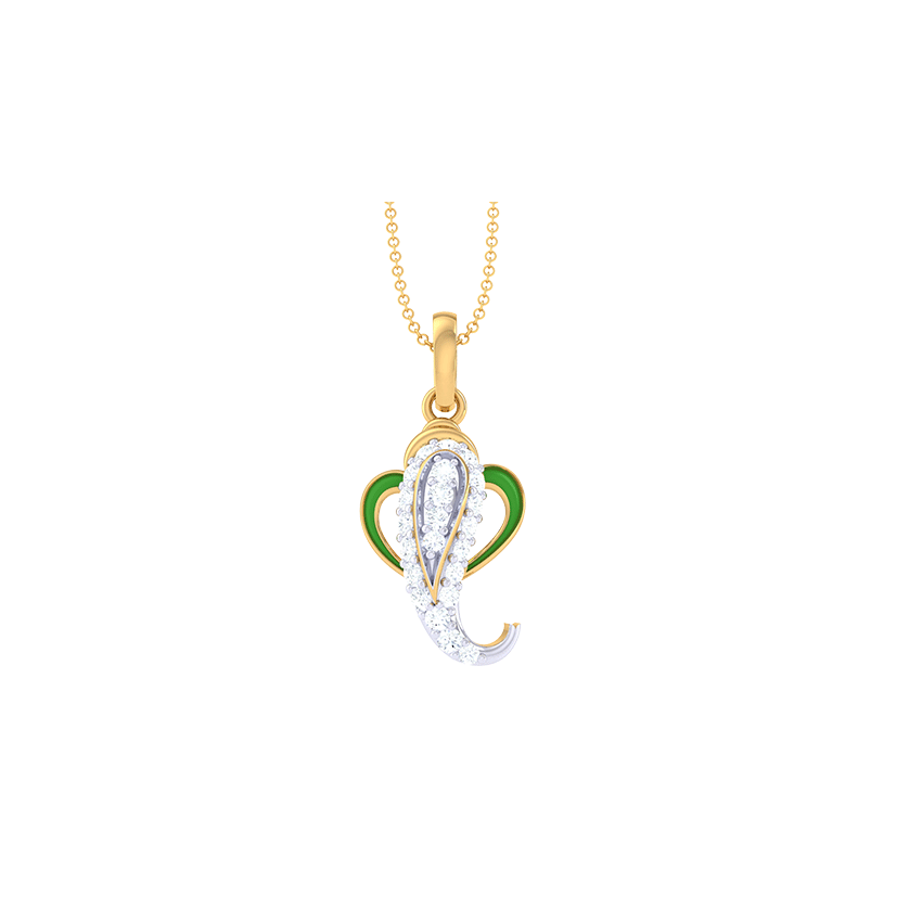 Vighnaharta Diamond Pendant