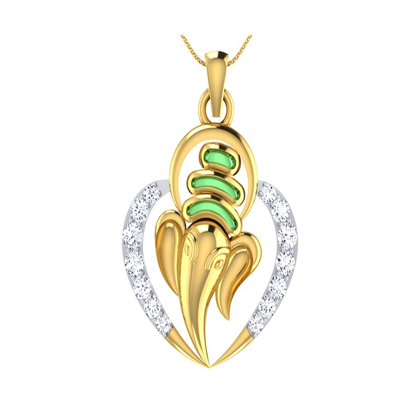 Vighnaharta Ganesh Diamond Pendant