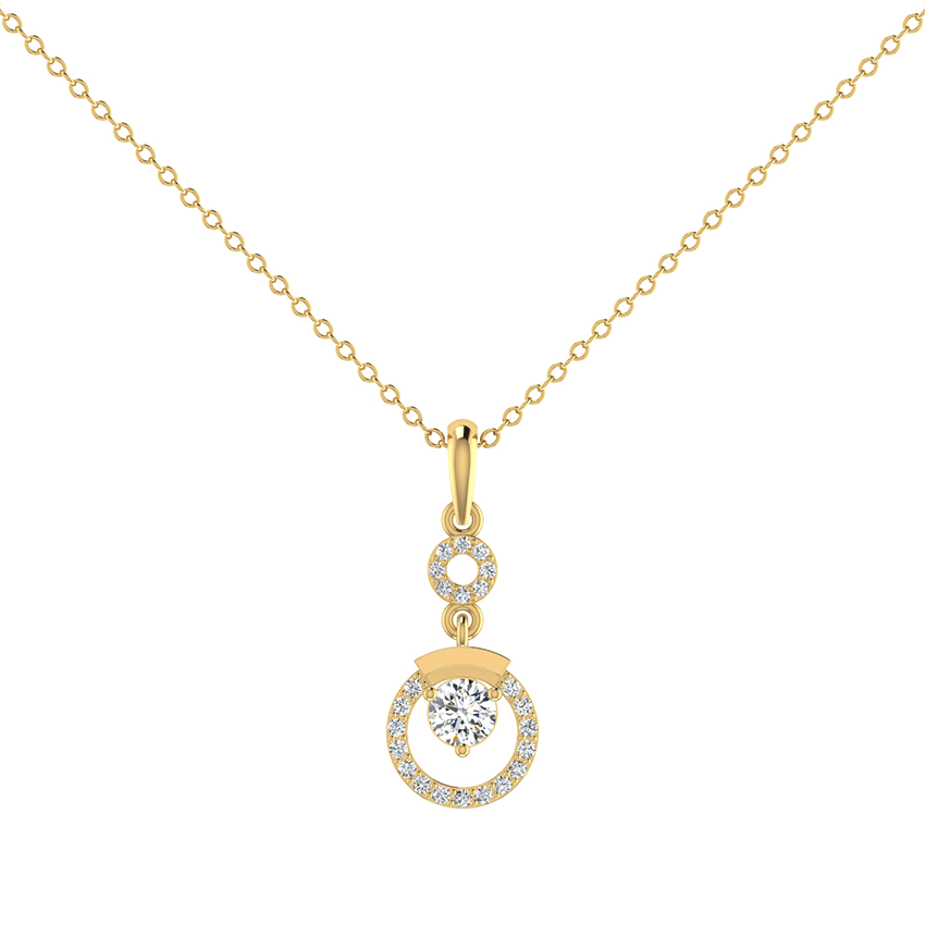 Crimson Drift Diamond Pendant