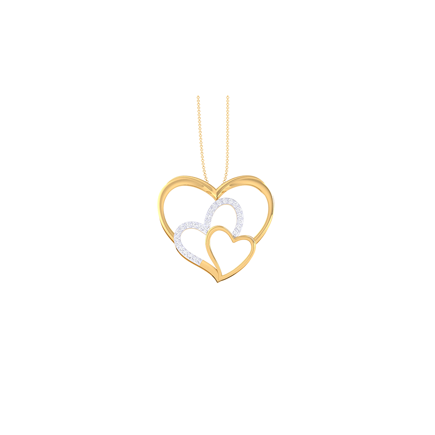 Heart's Whisper Diamond Love Pendant