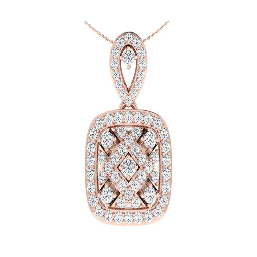 Golden Halo Diamond Pendant