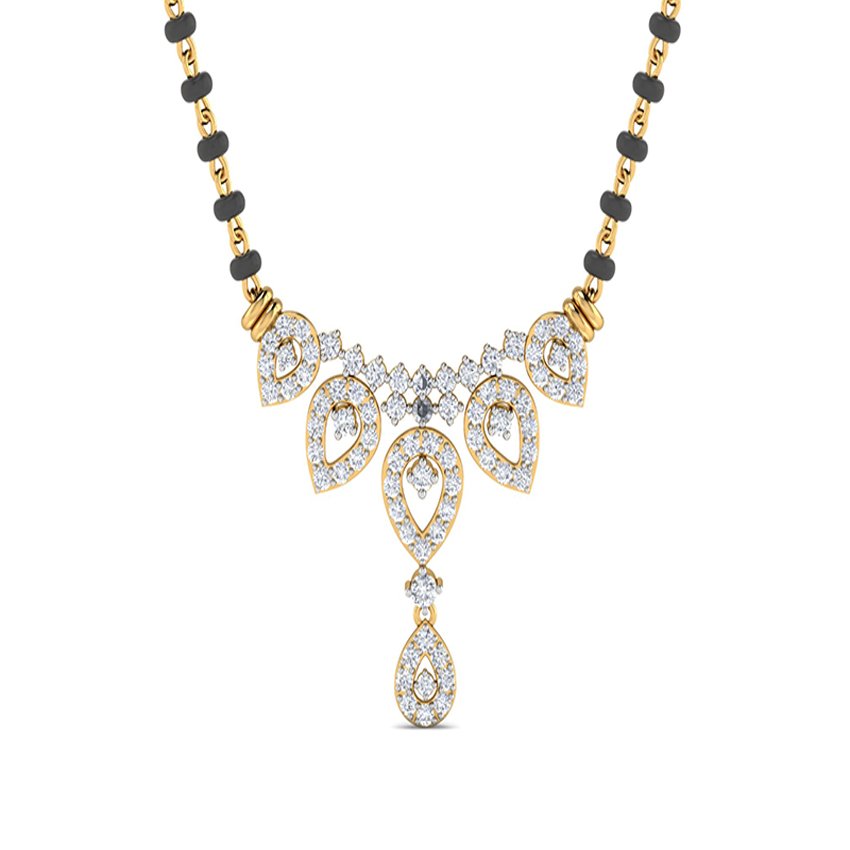 Shine Curve Diamond Mangalsutra Set