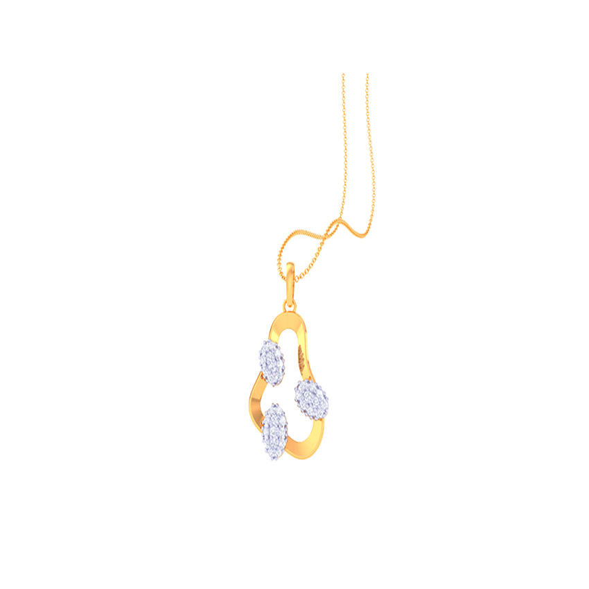 Diamond Sunburst Crest Pendant